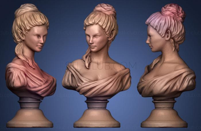 3D model Elven maiden bust (STL)